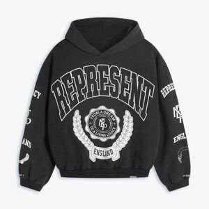 Represent Black Graphic Hoodie